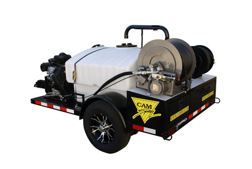 Trailer Mounted Sewer & Drain Jetter - STB3015K Cam Spray