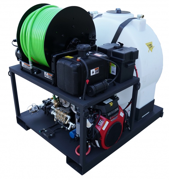 Compact 4000 psi Skid Sewer Jet Powered by an iGX800 Honda Gas Engine