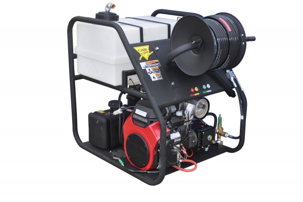 RCJ frame sewer jetter in a small service van