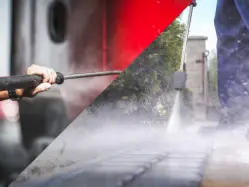 Pressure washing a variety of surfaces