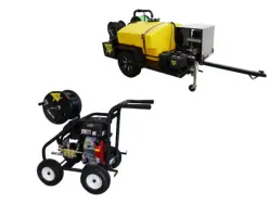 Trailer mounted and portable sewer jetters