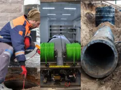 Examples of sewer jetters and jetting pipes